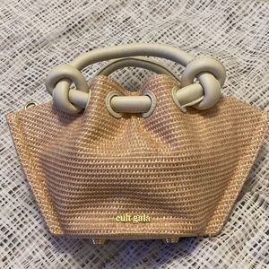 Cult Gaia Beige Woven Bag
